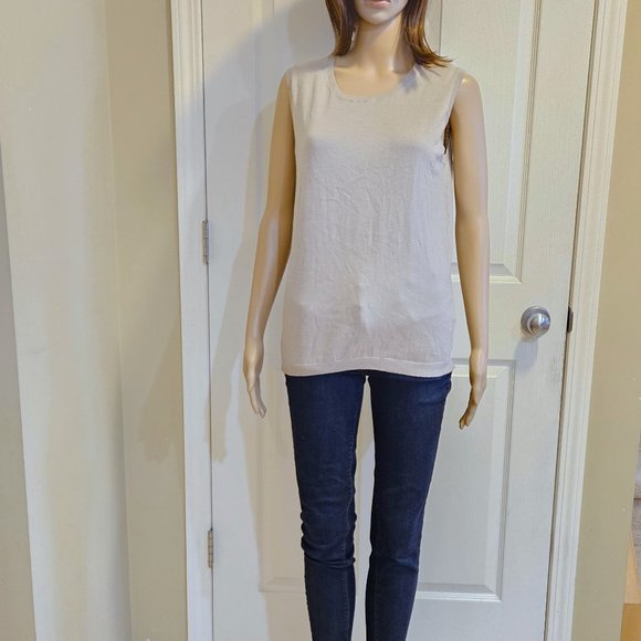 FACONNABLE, Silk/cashmere sleeveless beige colour vest - Picture 9 of 13